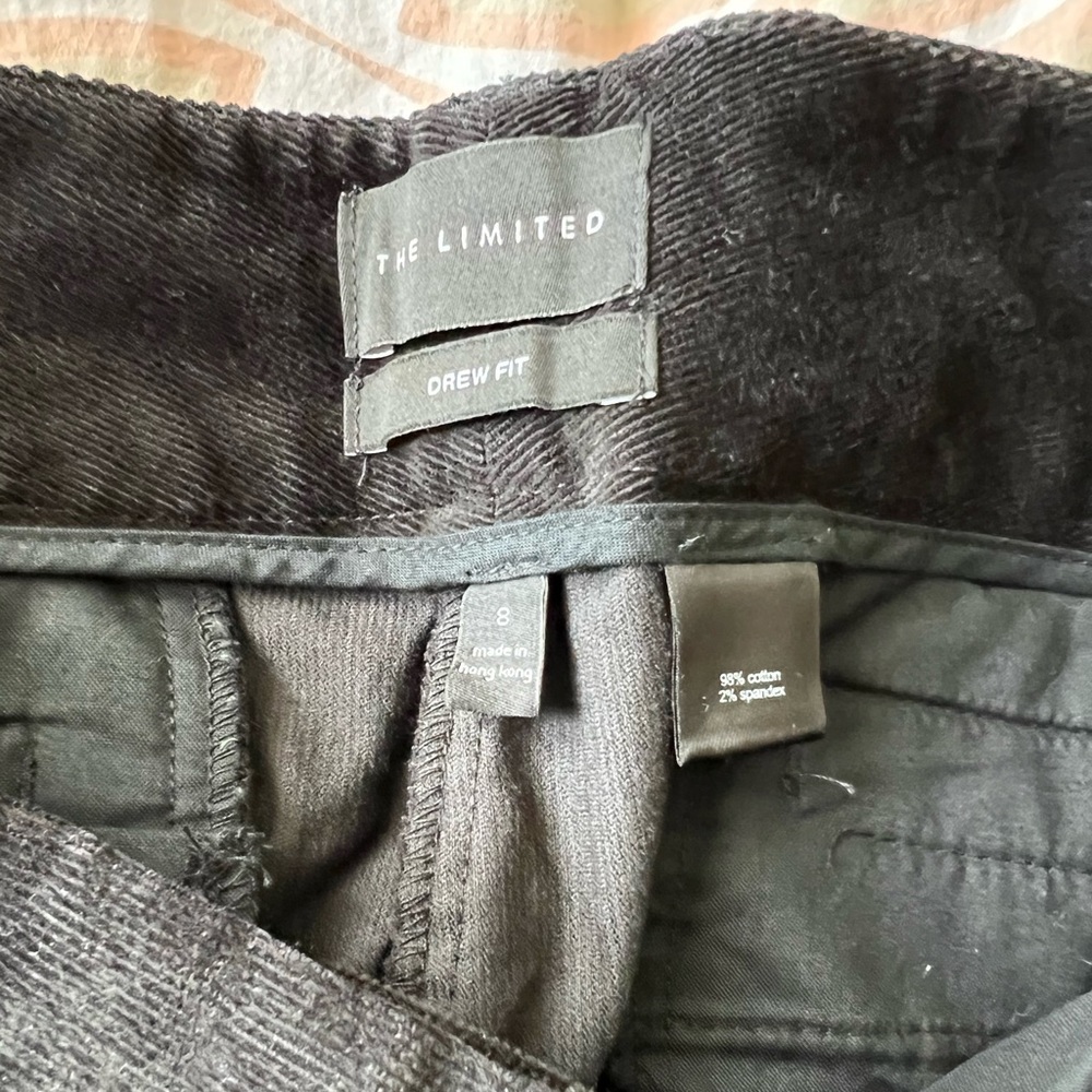 NWT The Limited Drew Fit Black Corduroy Flare Leg Pants - Size 8 - Picture 11 of 11